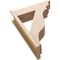 Ekena Millwork 7 1/2-in W x 24-in D x 32-in H Funston Trad Rough Cedar Woodgrain TimberThane Outlooker, Primed Tan OUTUR075X24X32FST04RCPR - alternate 2